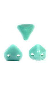 Les perles par Puca® Super-kheops beads Opaque Green Turquoise 63130
